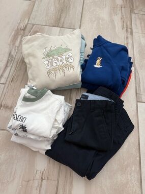 Tommy Hilfiger boys Kids clothing bundle shorts pants hoodies shirts vans